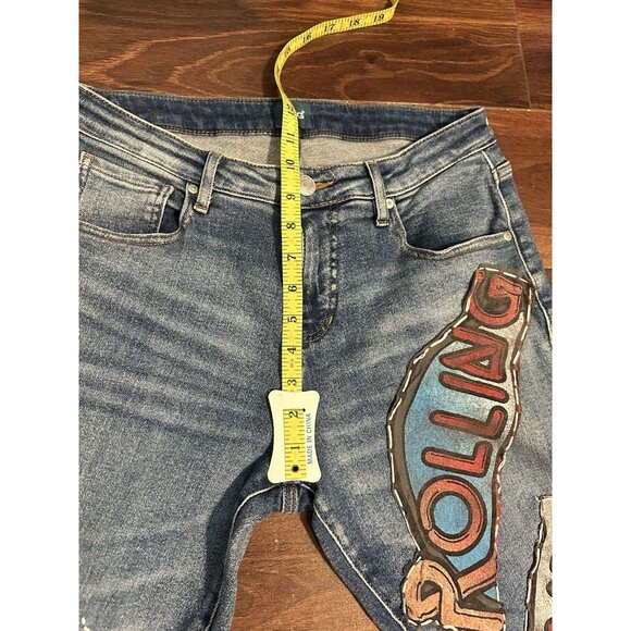 Jag High Rise Women’s Cropped Custom Rolling Stone Jeans Raw Hem,distressed Sz8 - Picture 6 of 11